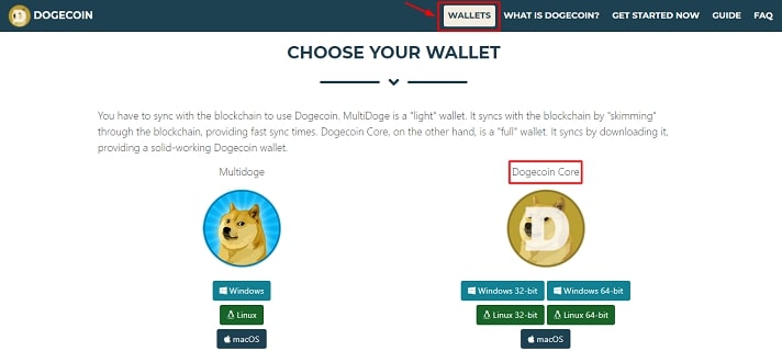 Choose Dogecoin Wallet