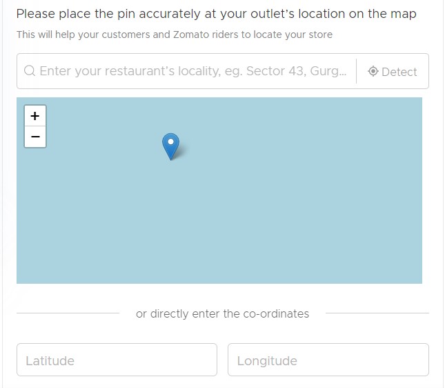 restaurant map location