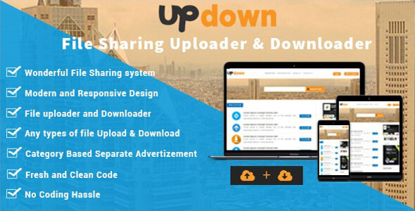 UpDown - File Sharing Uploader / Youtube / Downloader