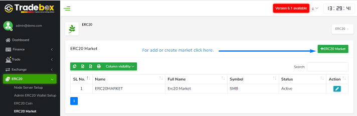 ERC20 Market list