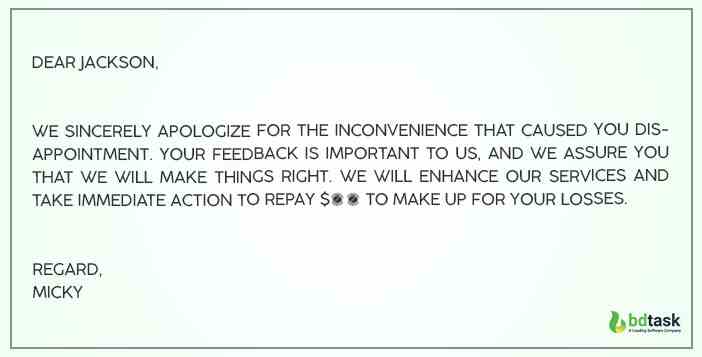 We Sincerely Apologize to you for the Inconvenience Caused