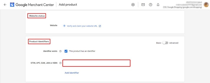 Add product in Google Merchant account 2