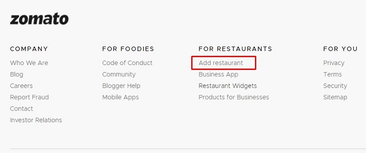 Add Your Restaurant in Zomato