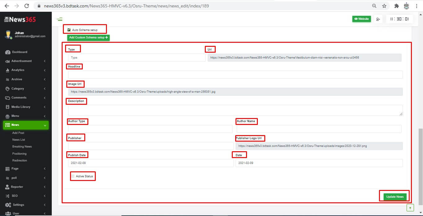 Auto Schema Markup