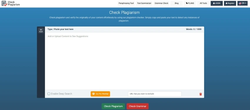check plagiarism
