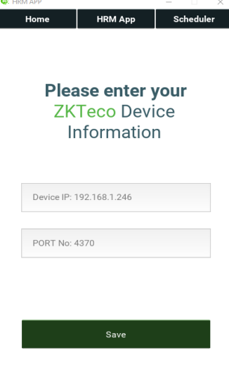 Connect fingerprint attendance machine with app step2-3