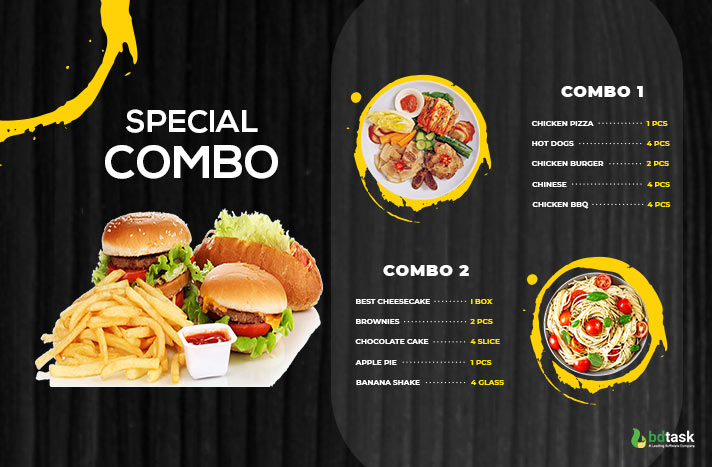 Design Your Menu with Food Combos