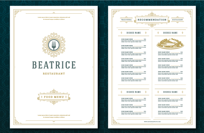 Restaurant Menu Design Example 4