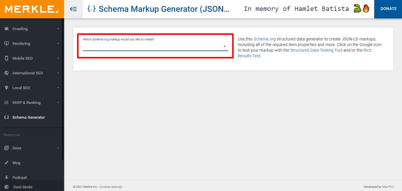 Schema Markup Generator