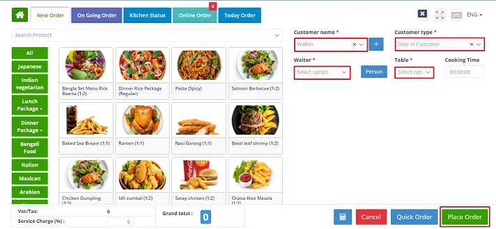 Receive Order through POS Monitor