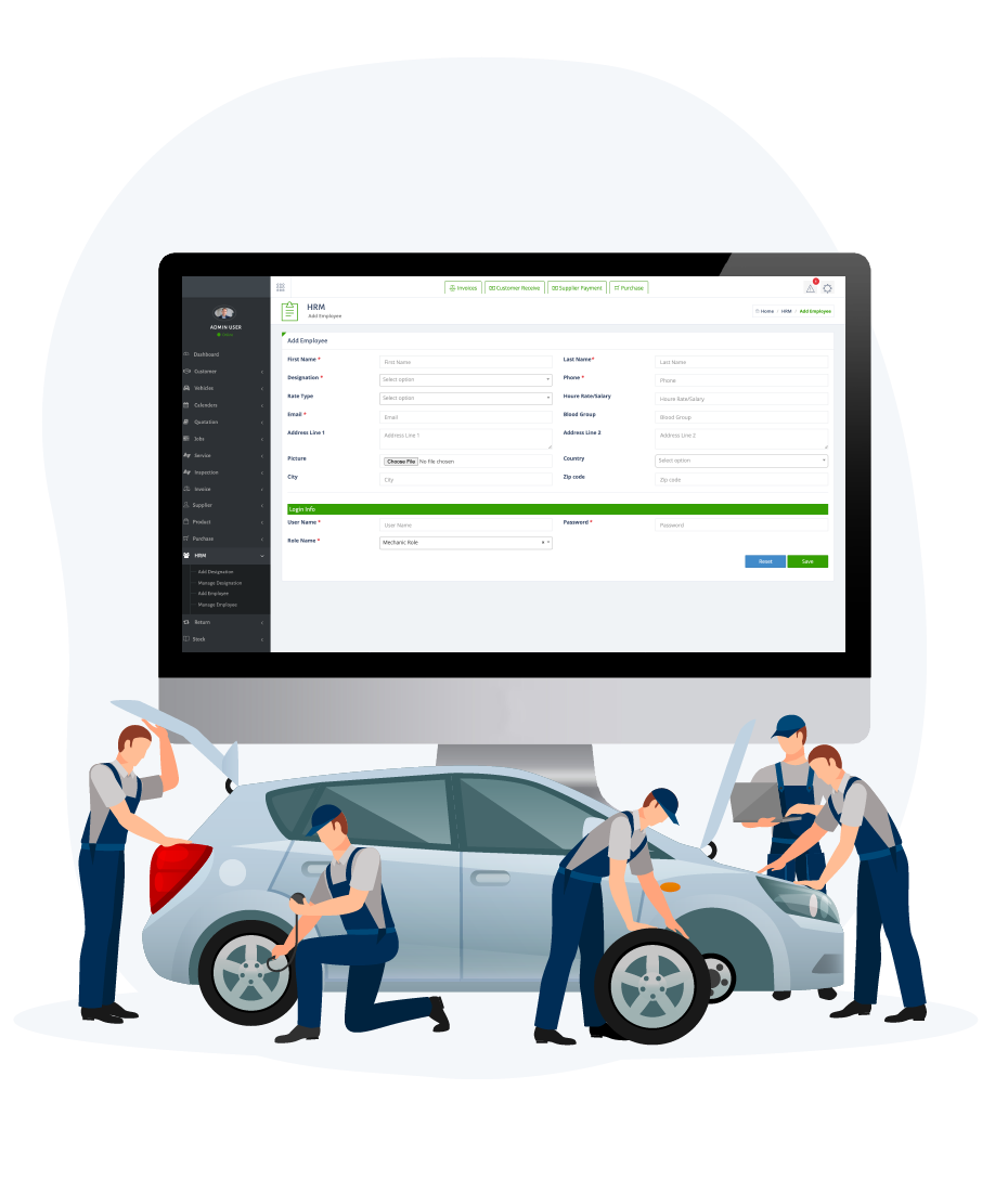 Efficient Workshop Management System of Garage Management Software