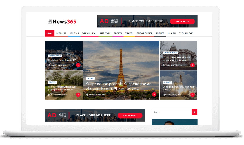 Сайт ньюс портал. News Portal. News365.