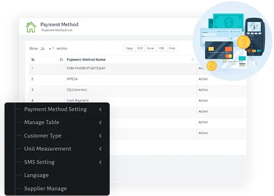 Payment Method Restaurant Billing Software