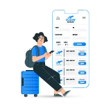 Mobile-friendly interface of flight booking software