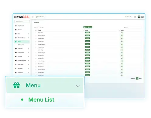 Menu Management