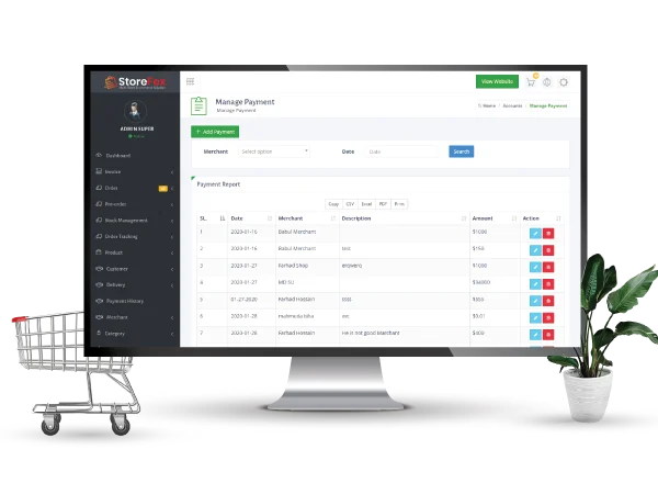 Storefex Account Management