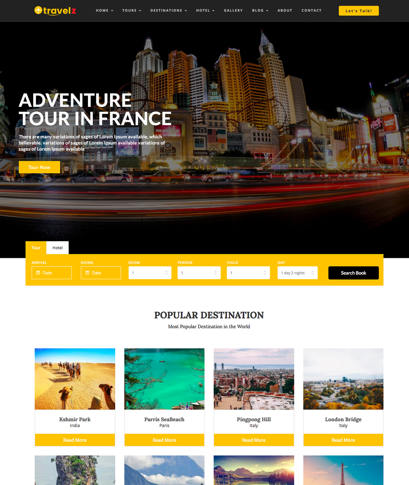 Travelz home page six